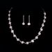 AQUA LUXE - Pearl & Diamond Bridal Jewelry Set (3-Piece Claw Chain Set, Water-Inspired Elegance, Hot Seller)_ipsvogv.com