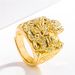 3D Dragon Head Relief Mighty Men's Open Ring Thick Vietnamese Gold Plated Jewelry_ipsvogv.com