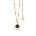 Women's Jewelry Fashion Geometric Stacked Malachite Chain Necklace_ipsvogv.com