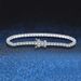 Modern Style Solid Color Sterling Silver Inlay Zircon Tennis Bracelet_ipsvogv.com