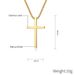 INS Internet Celebrity Style Simple Titanium Steel Cross Necklace Glossy Niche Personality Men And Women Wear Stainless Steel Sweater Chain_ipsvogv.com