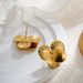 Unisex Retro Petal Earrings High End Niche Novel Design Irregular Fold Earrings_ipsvogv.com