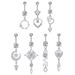 Women's Jewelry Zircon Belly Button Ring Belly Button Nail Piercing Jewelry_ipsvogv.com