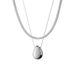 Double Layer Pebble Pendant Necklace - Light Luxury Layered Chain (Minimalist Statement Jewelry Versatile Collarbone Necklace)_ipsvogv.com