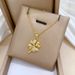 Titanium Steel 【 】 Four Leaf Flower Light Luxury Temperament Gorgeous Full Diamond Necklace Women's Versatile Collarbone 【 】_ipsvogv.com