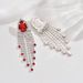 Women’s Jewelry Set Fashion Catwalk Style Exaggerated Gem Rhinestone Water Drop Tassel Earrings Ear Studs Suitable For Ladies To Wear At Party Dinners_ipsvogv.com