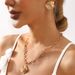 R0859 French high-end, antique style, metallic texture ring, light luxury, niche rose necklace, earrings_ipsvogv.com