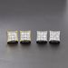 Unisex Jewelry Fashion hip hop square cross earrings for men full of diamonds and zircon thread earrings street fashion accessories_ipsvogv.com