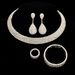 Water Diamond Jewelry Set - 4-Piece Silver Necklace, Earrings, Bracelet & Ring For Wedding & Photography, Elegant Bridal Gift_ipsvogv.com