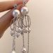 Unisex Tassel Long Pearl Earrings Ins Light Luxury Niche Design High End Exaggerated Earrings Hot Ear Jewelry_ipsvogv.com