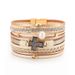 Jewelry Accessories Bohemian Multi-layer Woven Leather Cross Inlaid With Pearl Bracelet_ipsvogv.com