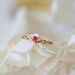Peach Women's Copper Ring Heart Shaped Zircon Diamond Plated White K Fashion Jewelry_ipsvogv.com