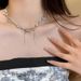 people's 【 3135 Collection 】 White Moonlight Butterfly Zircon Tassel Necklace, Sweet And Cool High-end Spicy Girl 【 】 ! Necklace,_ipsvogv.com