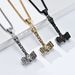 Nordic Viking Odin Thor's Hammer Titanium Steel Necklace Retro Personality Men's Stainless Steel Pendant_ipsvogv.com