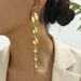 Ins Personality Exaggerated Ladies Earrings Niche Tassel Design Water Drop Earrings Metal Style All Match Earrings_ipsvogv.com