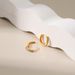 K gold plated cold style earrings, micro inlaid turquoise earrings, circle design, light luxury earrings_ipsvogv.com