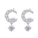 Sterling Silver Earrings, Moissanite Half Moon Earrings, Ear Studs With Diamonds, Light Luxury, Exquisite Niche, Internet Celebrity Female Earrings_ipsvogv.com