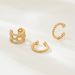 Brass Real Gold Electroplating French Simple Versatile Ear Clip Female Twisted Plain Ring No Ear Piercing Ear Clip Ear Jewelry Ins Style_ipsvogv.com