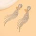 Women’s Jewelry Set Fashion Temperament Retro Jewelry Fashionable Bride Versatile Earrings Inlaid Diamond Tassel Earrings_ipsvogv.com