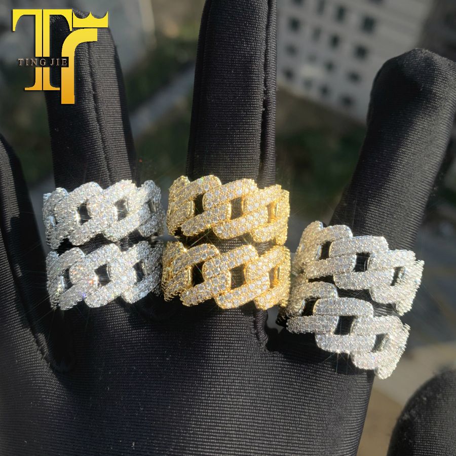New Hip Hop Cuban Ring Micro Inlaid Zircon Men's Personalized Plated Real Gold Jewelry_ipsvogv.com