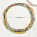 Geometric fashion commuting style women's set, niche rainbow rice bead weaving design, multi-layer bracelet_ipsvogv.com