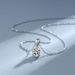 Classic six claw sterling silver necklace with Moissanite, simple clavicle chain, female broadcast_ipsvogv.com