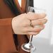 Women's Jewelry Stacked Stainless Steel Double Ring Personality Simple Interweaving Couple Ring Niche High End Design Ring_ipsvogv.com