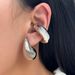 Fashionable Niche INS Retro Titanium Steel Hollow Smooth Tear Big Earrings_ipsvogv.com