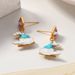 New Chinese Style National Tide Cloud Mountain Earrings Female Qingshan Baiyun Enamel Color 2024 Summer New Earrings_ipsvogv.com