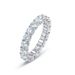 Single Row Full Diamond Moissanite Ring S925 Silver Bright Colored Gem Couple Ring Men And Women_ipsvogv.com