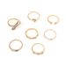 Instagram New Full Diamond Star Moon Snake Personalized 7-piece Ring Set For Women_ipsvogv.com