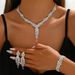 of Necklace, Earrings, Bracelet Four-Piece Jewelry For Women Banquet Necklace Set_ipsvogv.com