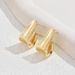 Ins Xiaoqing New Japanese Korean Style Women's Simple U-shaped Niche Design Versatile and Stylish Earrings_ipsvogv.com