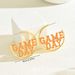 Minimalist fashionable OL women's English letter niche high-end, drip oil design ea, personalized and versatile_ipsvogv.com