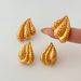 Real Gold Electroplated Titanium Steel VINTAGE Embossed Pointed Heart Wing Earrings_ipsvogv.com
