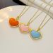 hot new multi-color optional necklace love simple personality necklace round pendant_ipsvogv.com