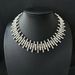 Fashion light luxury full diamond short necklace female hip hop flash diamond claw chain thorn collar_ipsvogv.com