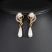 Water drop pearl necklace Korean version of the fashion jewelry set earrings necklace evening bag 3 pieces_ipsvogv.com