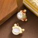 Exquisite And Fashionable Small Fresh Pearl Earrings, Niche Temperament, Personalized Design, Silver Needle Earrings_ipsvogv.com