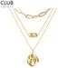 Temperament Pendant Multi Layer Necklace For Women Simple Clavicle Chain Temperament Necklace Sweater Clothing Assembly Accessories_ipsvogv.com