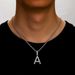TEMU26 English Letter Copper Inlaid Zircon Pendant, Hip-hop Minimalist Unisex Necklace_ipsvogv.com