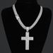 New T-square full diamond cross pendant with high-quality exaggerated alloy rhinestone cross necklace pendant_ipsvogv.com