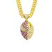Hip hop exaggerated full diamond three-dimensional mask pendant Cuban necklace trendy and domineering collarbone neck_ipsvogv.com