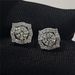 S Silver Mosang Stone Hairui Square Bag Earrings, New Light Luxury and High end Earrings_ipsvogv.com