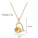 Love 【 】 Rose Light Luxury Charm Gorgeous Full Diamond Necklace Women's Versatile Clavicle Titanium Steel Chain 【 】_ipsvogv.com