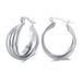 Women's Jewelry French Titanium Steel Three Ring Three Color Earrings Temperament Net Red Jewelry_ipsvogv.com