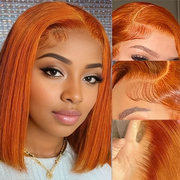 hot selling Front Short Bob Wig Indian #350 13X4 Straight T Part Lace Transparent Frontal Wigs Human Hair For Black Woman_ipsvogv.com