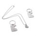 New Fashion Love English Engraved Stainless Steel Pendant Keychain Necklace Set_ipsvogv.com