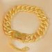 Luxurious Gold-plated Frosted Cuban Chain Bracelet Women, Hip-hop Style, Suitable For Weddings And Daily Glamorous_ipsvogv.com