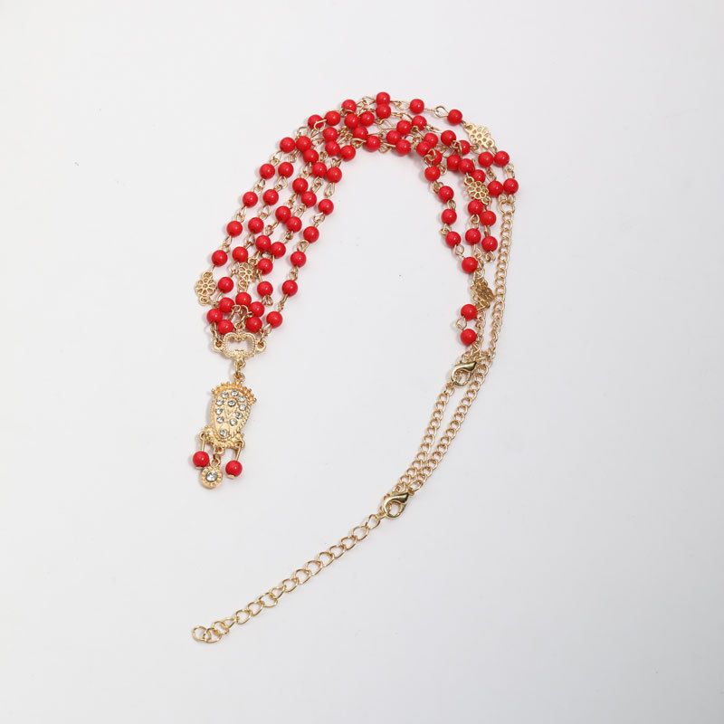 Bohemian princess style with retro Gothic diamond luxury acrylic hair accessories hair chain headdress head chain_ipsvogv.com